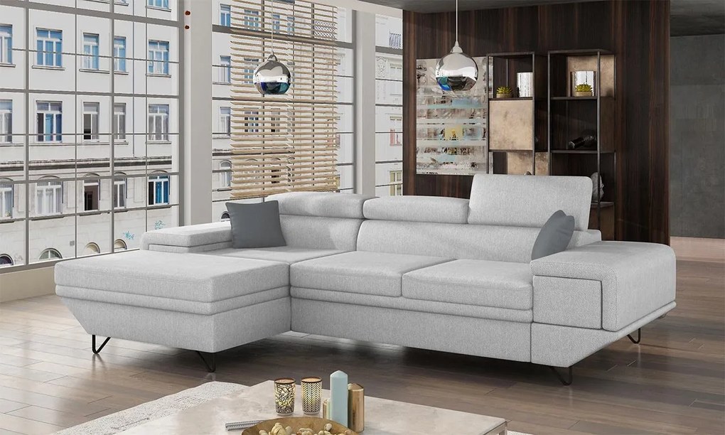 Moderná rohová sedacia súprava Arcadia, Dostupné poťahy: Zetta 297 + Zetta 297 + Zetta 296, Strana: pravá
