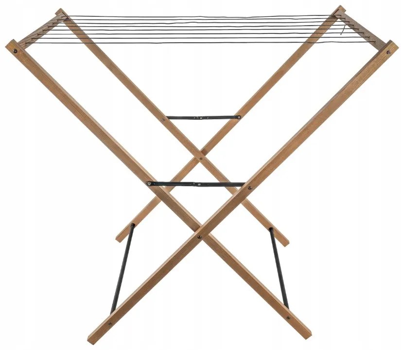 Erga Aurora Line, drevený vešiak na sušenie bielizne 95x62,5x90 cm na postavenie, hnedá-čierna, ERG-SEP-1003SEPSULUNA