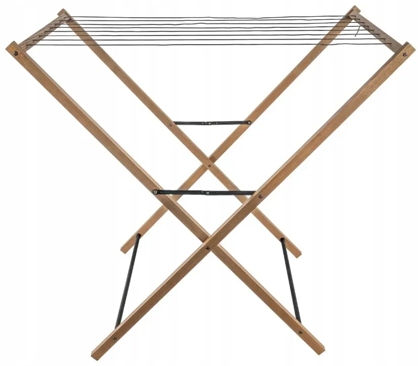 Erga Aurora Line, drevený vešiak na sušenie bielizne 95x62,5x90 cm na postavenie, hnedá-čierna, ERG-SEP-1003SEPSULUNA