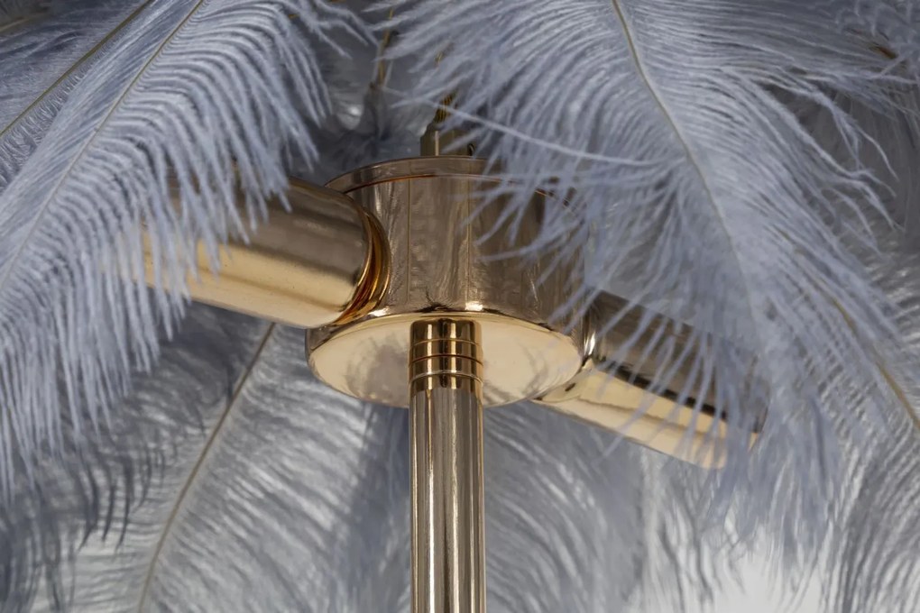 Stolná lampa Palm 55 cm sivá