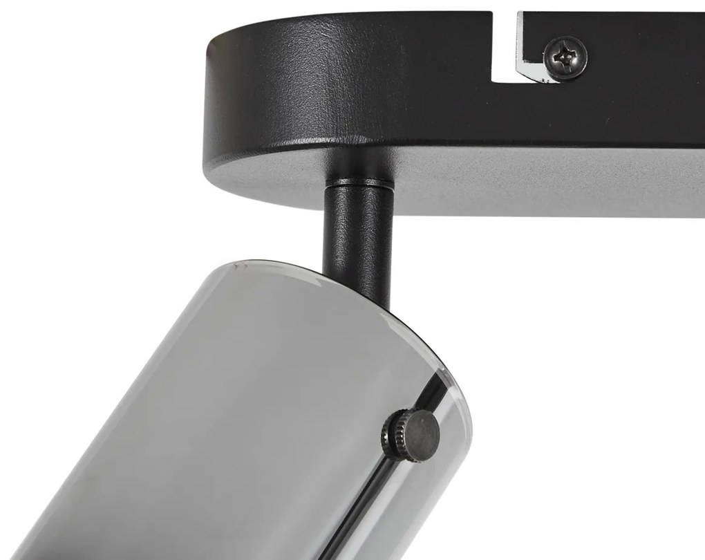 Moderné stropné bodové svietidlo Gunmetal 3-svetlá otočné a nastaviteľné - Drain