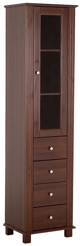 Kúpeľňová skrinka Retro 800 1D/4S hnedá borovica