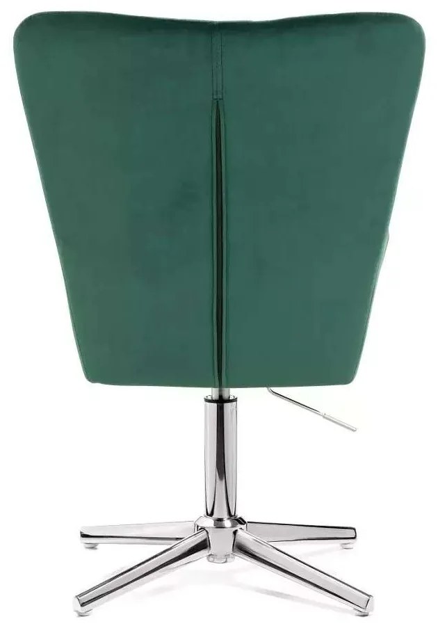 LuxuryForm DESIGN Kreslo AMADEO VELUR na striebornom kríži - zelené