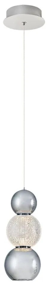 Závesný LED luster na lanku CREMONA LED/5W/230V 3000K matný chróm
