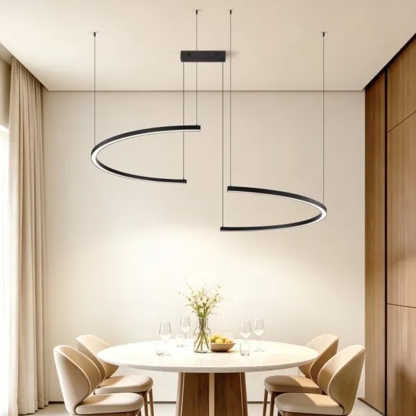 Immax NEO 07329L - LED stmievateľný závesný luster na lankách FINO 72W/230V 120 cm čierna Tuya+DO