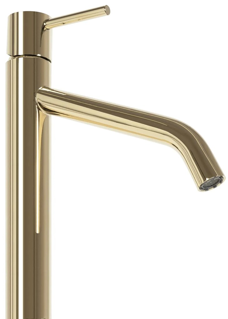 Rea Level, umývadlová batéria h-215, zlatá lesklá, REA-B2046