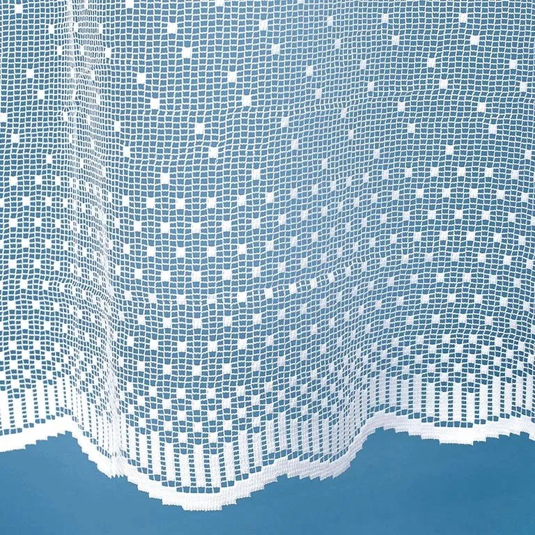 Goldea žakárová záclona - štvorčeky v sieti - metráž 160 cm