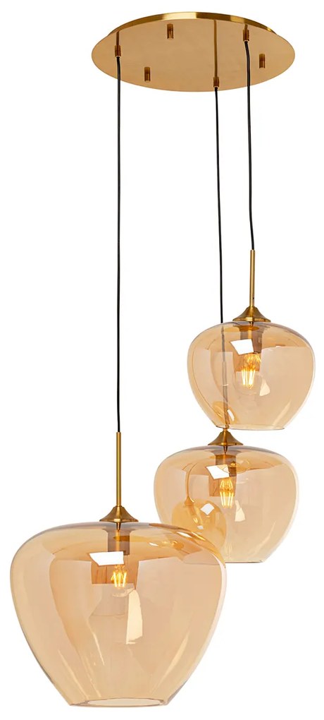 Amber závesná lampa Ø45 cm zelená