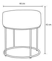 Taburet JAVI, priemer 40 cm, antracit