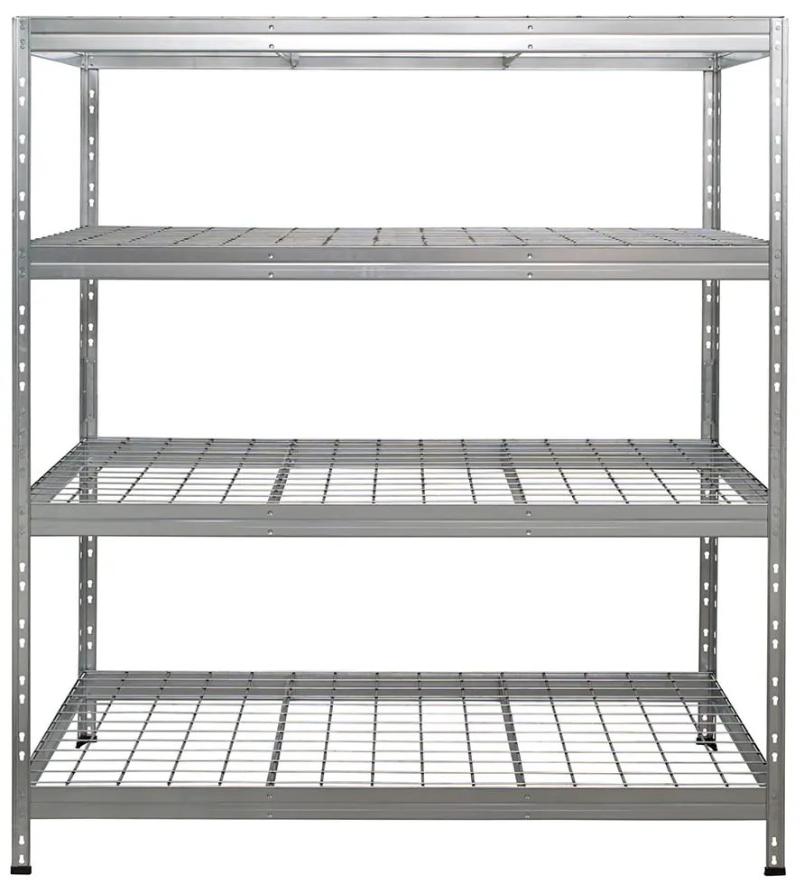 RIVET regál s drôtenou policou,180x150x60cm, 4 police, 400 kg na policu, zinok