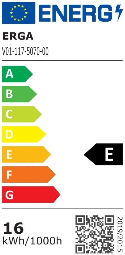 Erga Mia, LED zrkadlo 50x70cm, 1840 lm, 6500K, predné/zadné osvetlenie, ERG-V01-117-5070-00