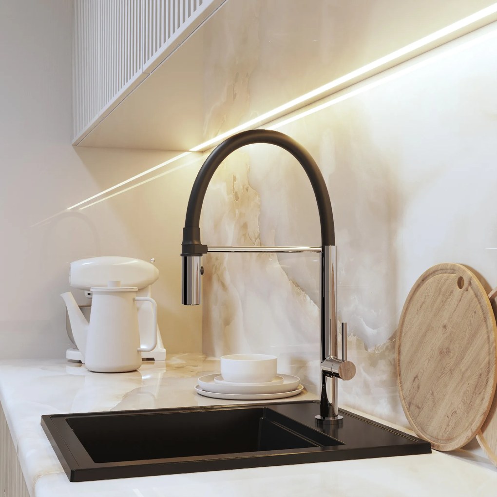 Gamma Vento Slim, vysoká drezová batéria, chrómová, GMA-BVOS-CH