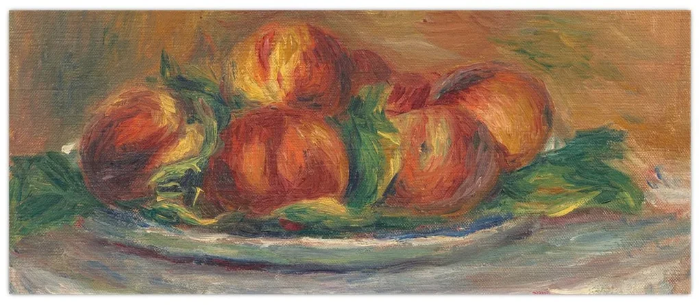 Obraz - Auguste Renoir, Peaches on a  Plate, reprodukcia (120x50 cm)