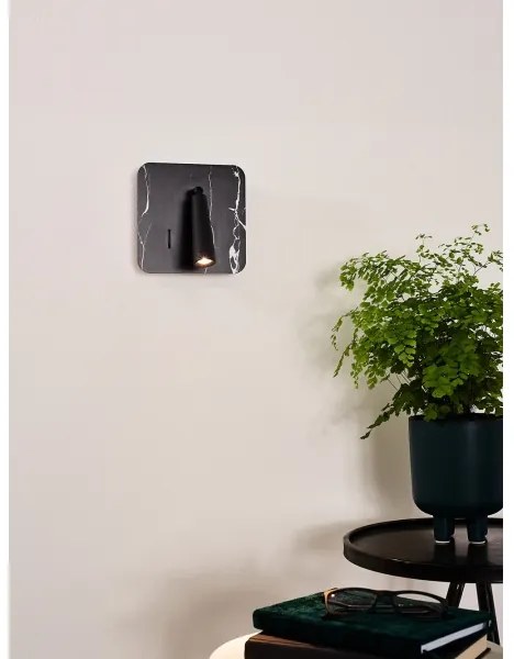 Lucide 77282/03/30 - LED Nástenné bodové svietidlo OREGON LED/4W/230V USB čierna