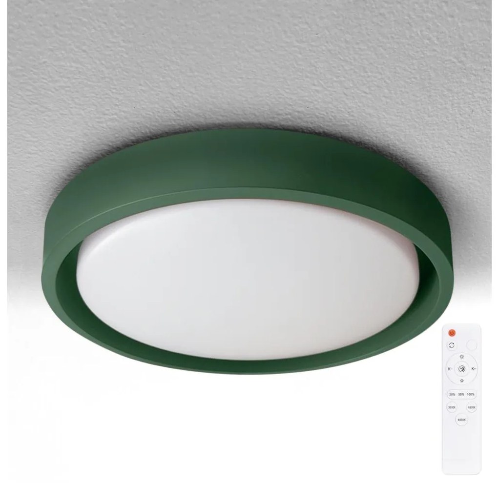 Brilagi - stmievateľné LED svietidlo MATTEO LED/48W/230V 3000–6500 K, priemer 41 cm, zelené, vrátane diaľkového ovládania