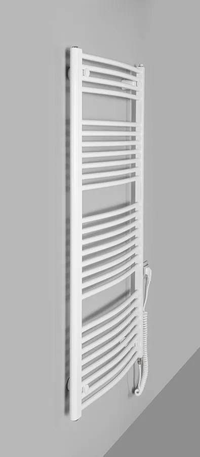 Aqualine Aqualine, ORBIT-E elektrické vykurovacie teleso, oblé, 600x1320 mm, 600W, biela, ILEO36T