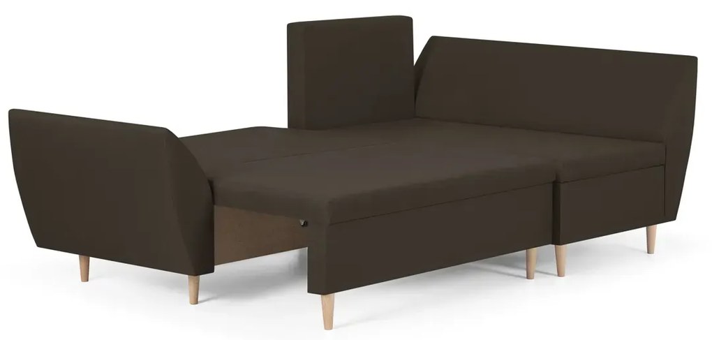 MEGA AKCE Rozkládací rohová sedací souprava ALEX Hnědá