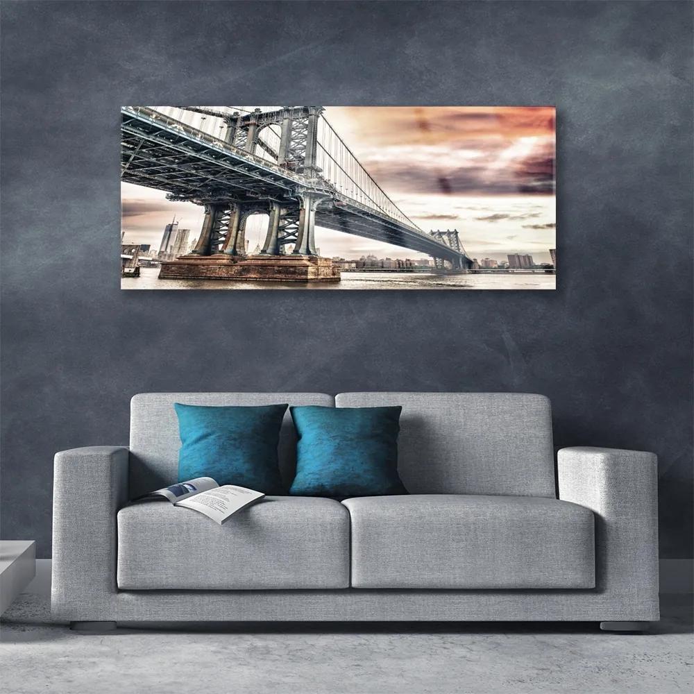 Obraz plexi Most mesto architektúra 125x50 cm