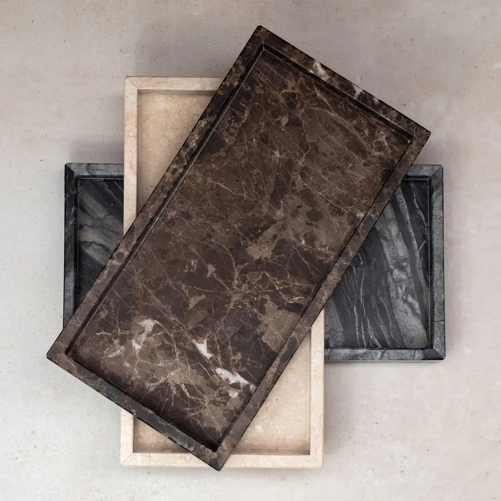 Mramorová dekoratívna tácka 16x31 cm Marble – Mette Ditmer Denmark