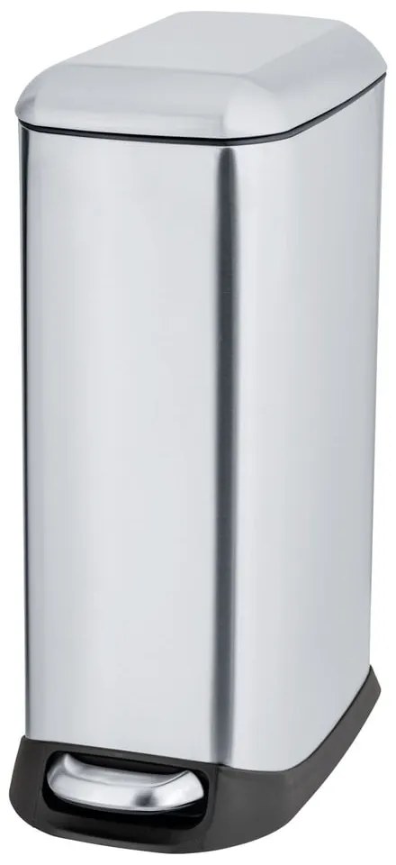 Pedálový odpadkový kôš z nehrdzavejúcej ocele v striebornej farbe 12 l Design – Wenko