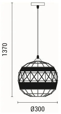 Luster na lanku 1xE27/15W/230V béžová