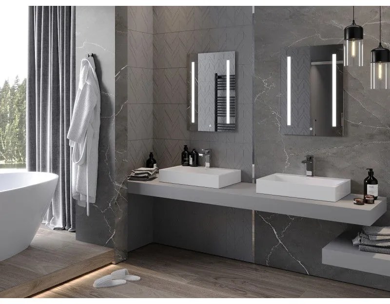 Mexen Remi, LED kúpeľňové zrkadlo s podsvietením 50 x 70 cm, 6000K, ochrana proti zahmlievaniu, 9804-050-070-611-00