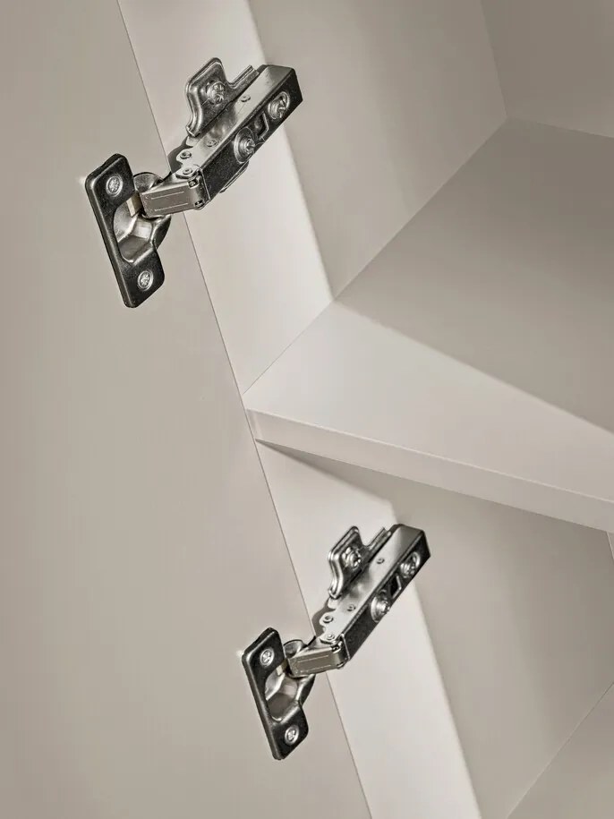 Kúpeľňová zostava Adele Cashmere 120 cm s umývadlami a skrinkami kašmírová