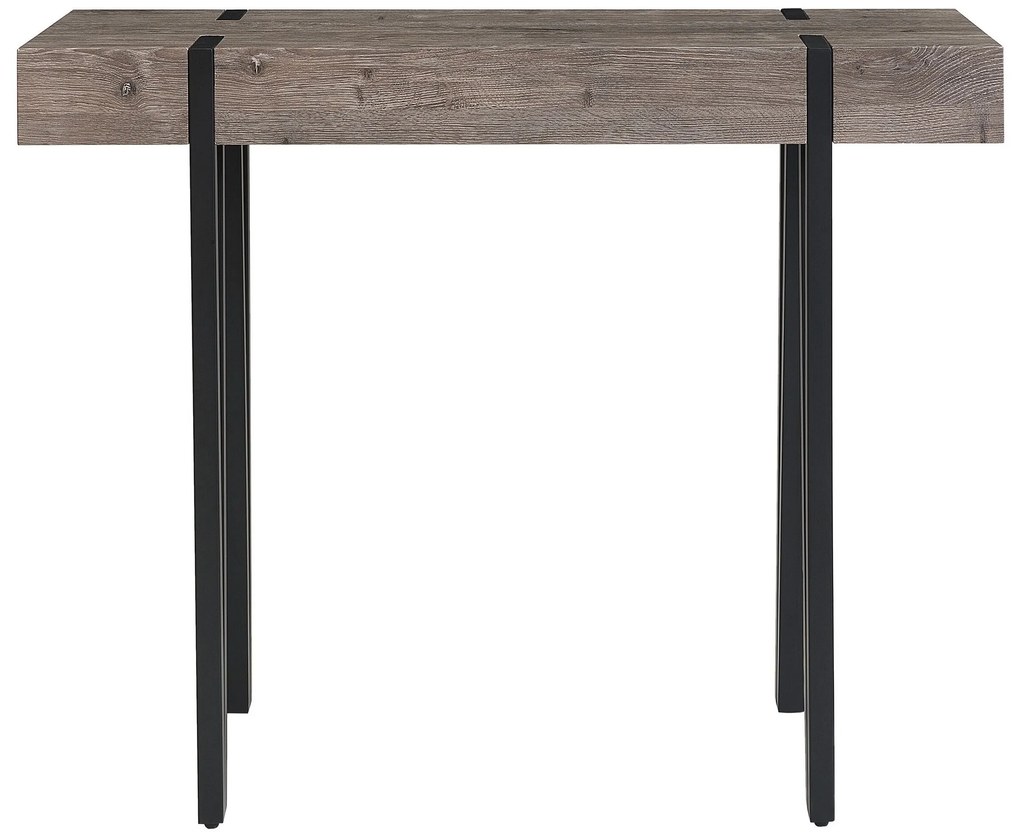 Konzolový stolík tmavé drevo/čierna ADENA Beliani