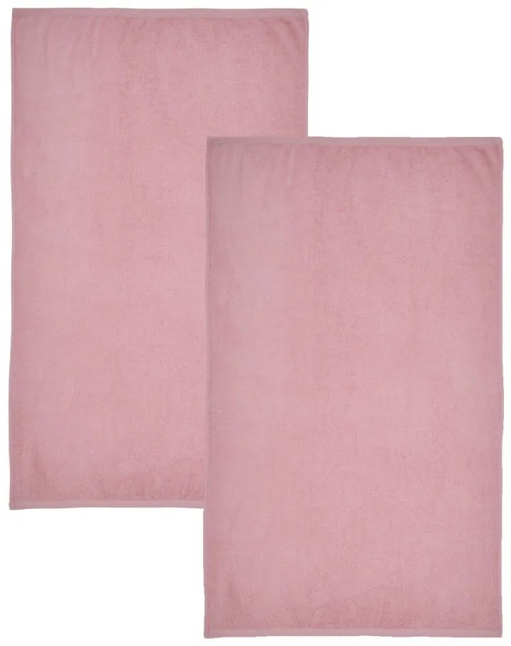 Ružové rýchloschnúce/froté bavlnené osušky v súprave 2 ks 90x140 cm Quick Dry – Catherine Lansfield