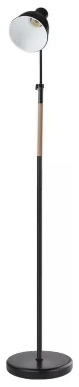 Čierna stojacia lampa s kovovým tienidlom (výška 150 cm) Edward – EMOS