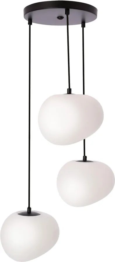 Čierno-biele závesné svietidlo ø 42 cm Stones – Candellux Lighting