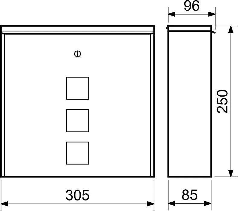 Poštová schránka RICHTER BK.209.N (NEREZ), Nerez, RICHTER Nerez matný