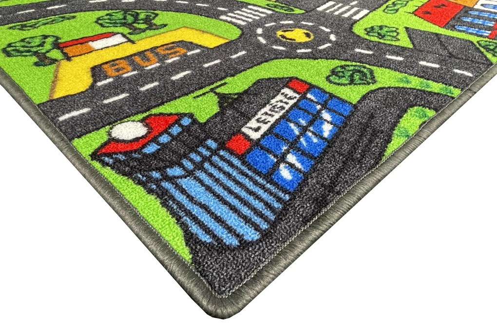 Vopi, Detský kusový koberec City life štvorec, 200x200, viacfarebná, detská izba