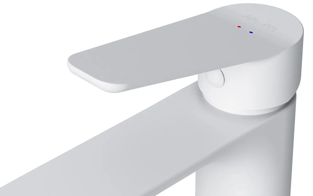 Umývadlová batéria AM.PM Hit FTA82233 jednopáková s odtokovým ventilom, biela