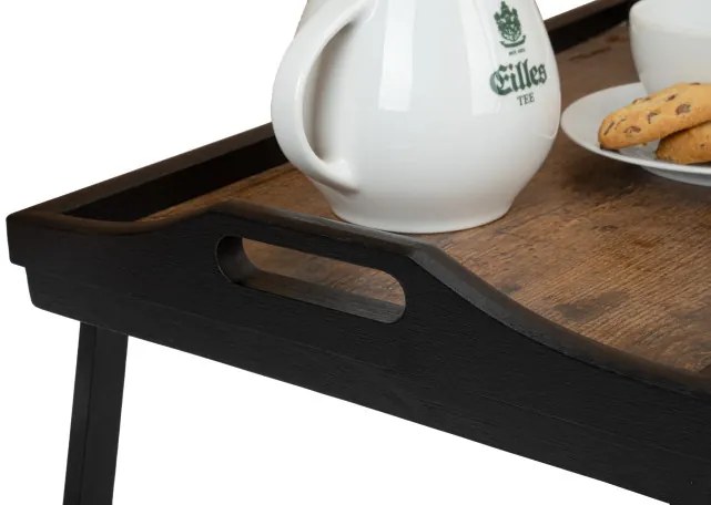 Podnos AURELIA RUSTIC čierny / hnedý