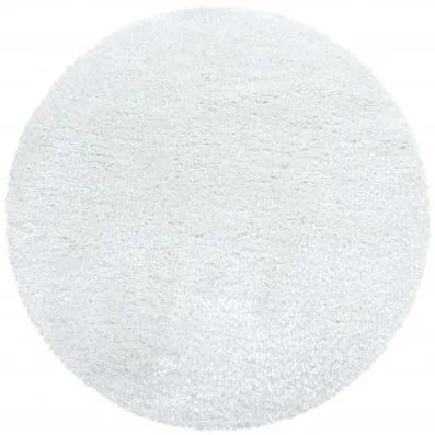 Ayyildiz koberce Kusový koberec Brilliant Shaggy 4200 Snow kruh - 200x200 (priemer) kruh cm