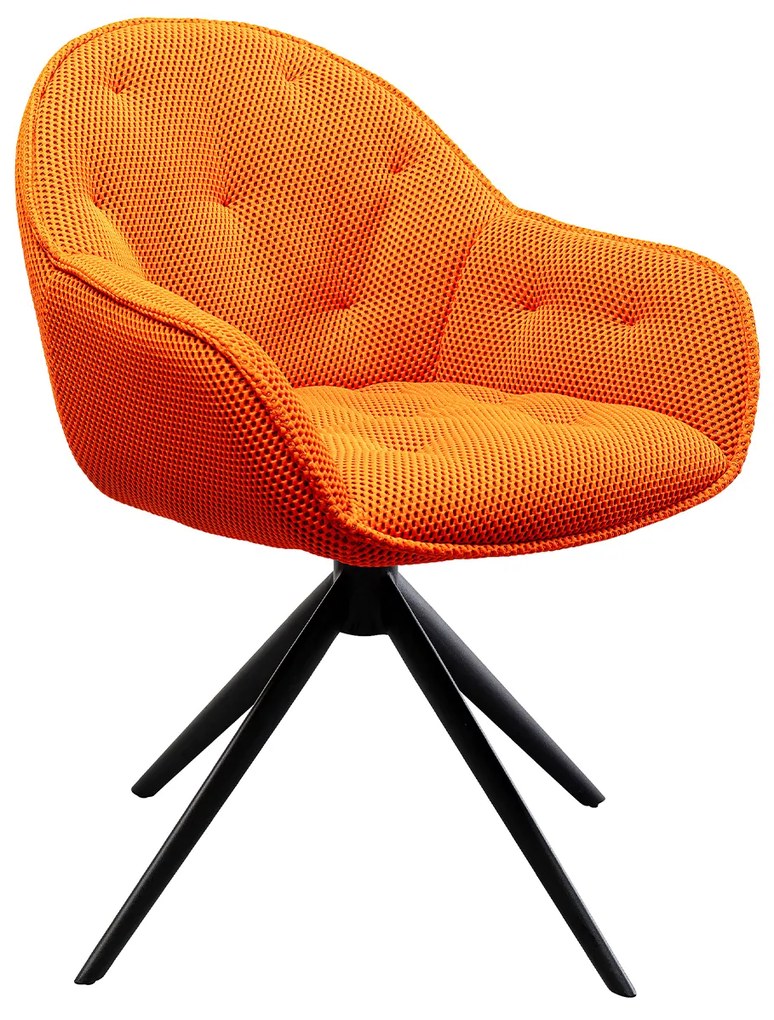 Carlito otočné kreslo oranžové