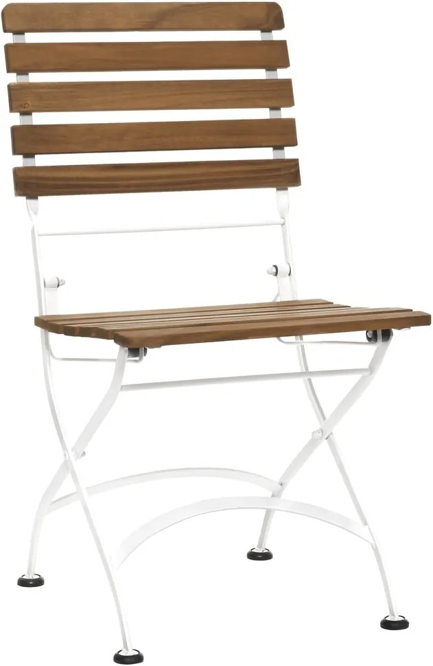 PARKLIFE Skladacia stolička - hnedá/biela