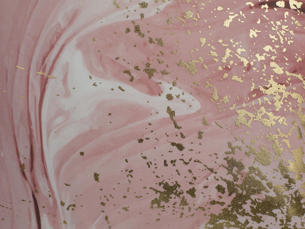 Sada 2 vankúšov s abstraktným vzorom 45 x 45 cm ružová LANTANA Beliani