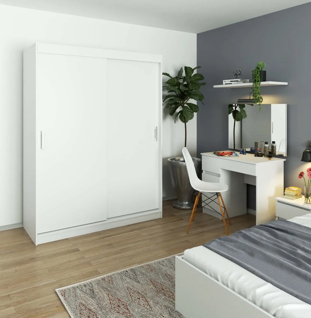Šatní skříň CLP Mono 150 cm bílá