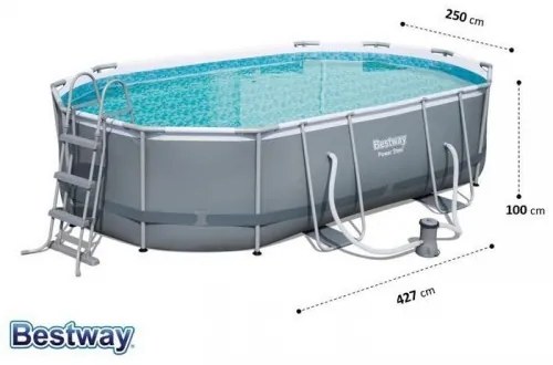 BESTWAY Bazén Power Steel 424 x 250 x 100 cm - 56620