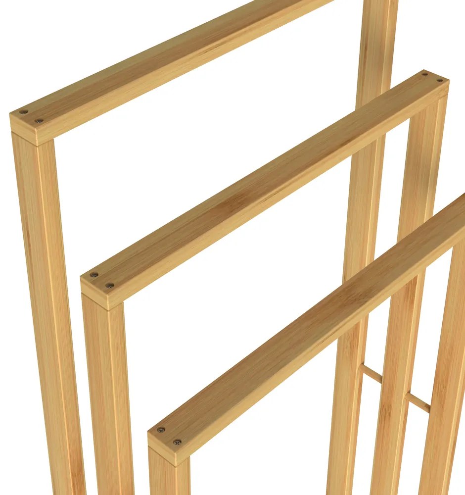 Bambusový stojan na uteráky RUBBY, 40x24x82cm, hnedá Casaria