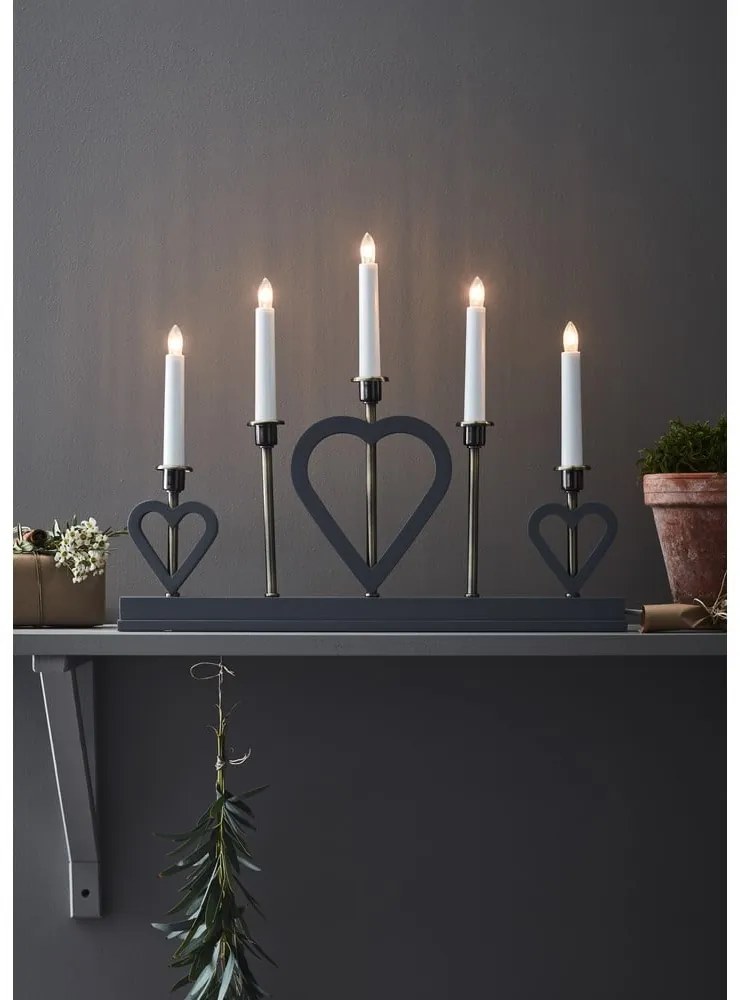 Sivá vianočná svetelná dekorácia Melissa – Markslöjd