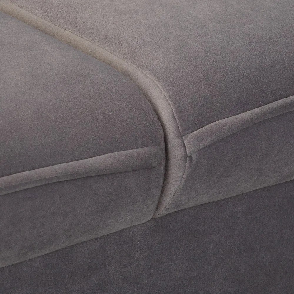 Sivá zamatová pohovka 138 cm Juli – Ropez