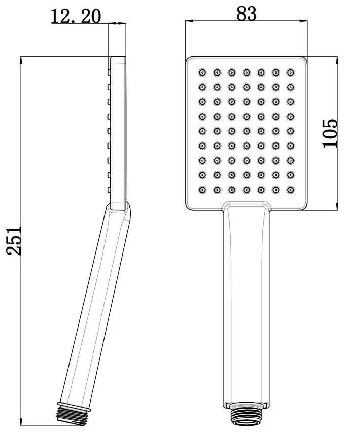 Plastová sprchová hlavica v lesklo striebornej farbe – Sapho