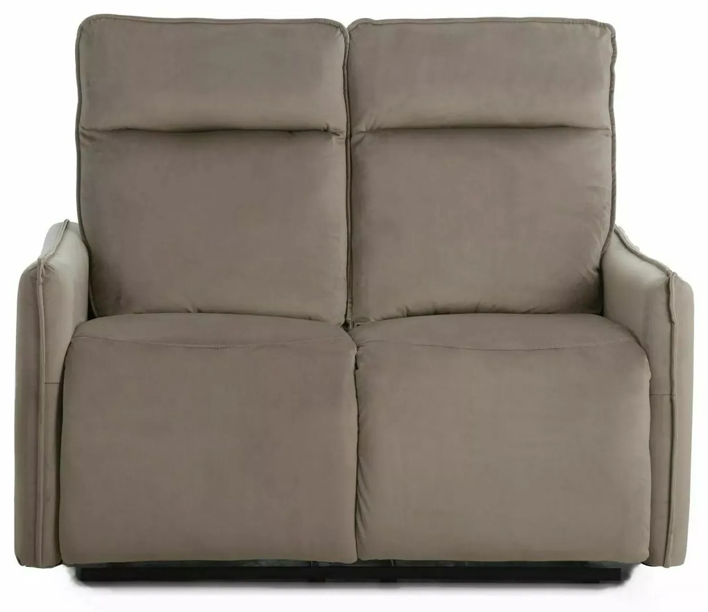 Polohovací dvoumístná pohovka Travis Velvet 127 cm tmavě béžová