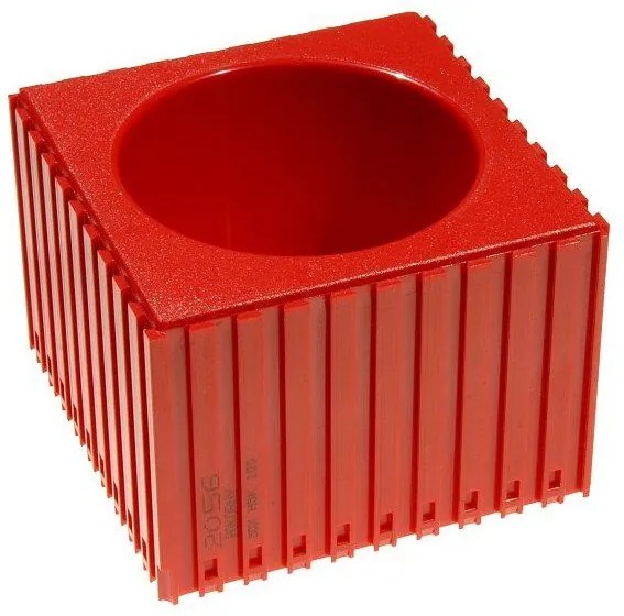 Plastový box pre upínač nástroja typu HSK 100, modul 10x10, 1 dutina, červená