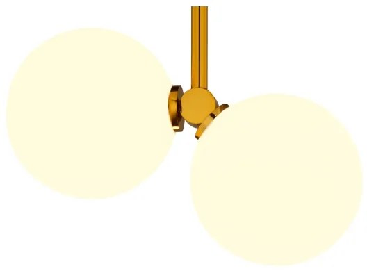 Jupiter 1918 - Luster na tyči LUNA 2xG9/40W/230V mosadz/čierna