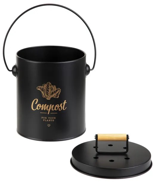 Nádoba na kompost YENNIS čierna 872988