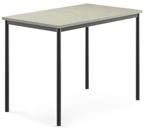 Stôl SONITUS, 1200x800x900 mm, linoleum - svetlošedá, antracit